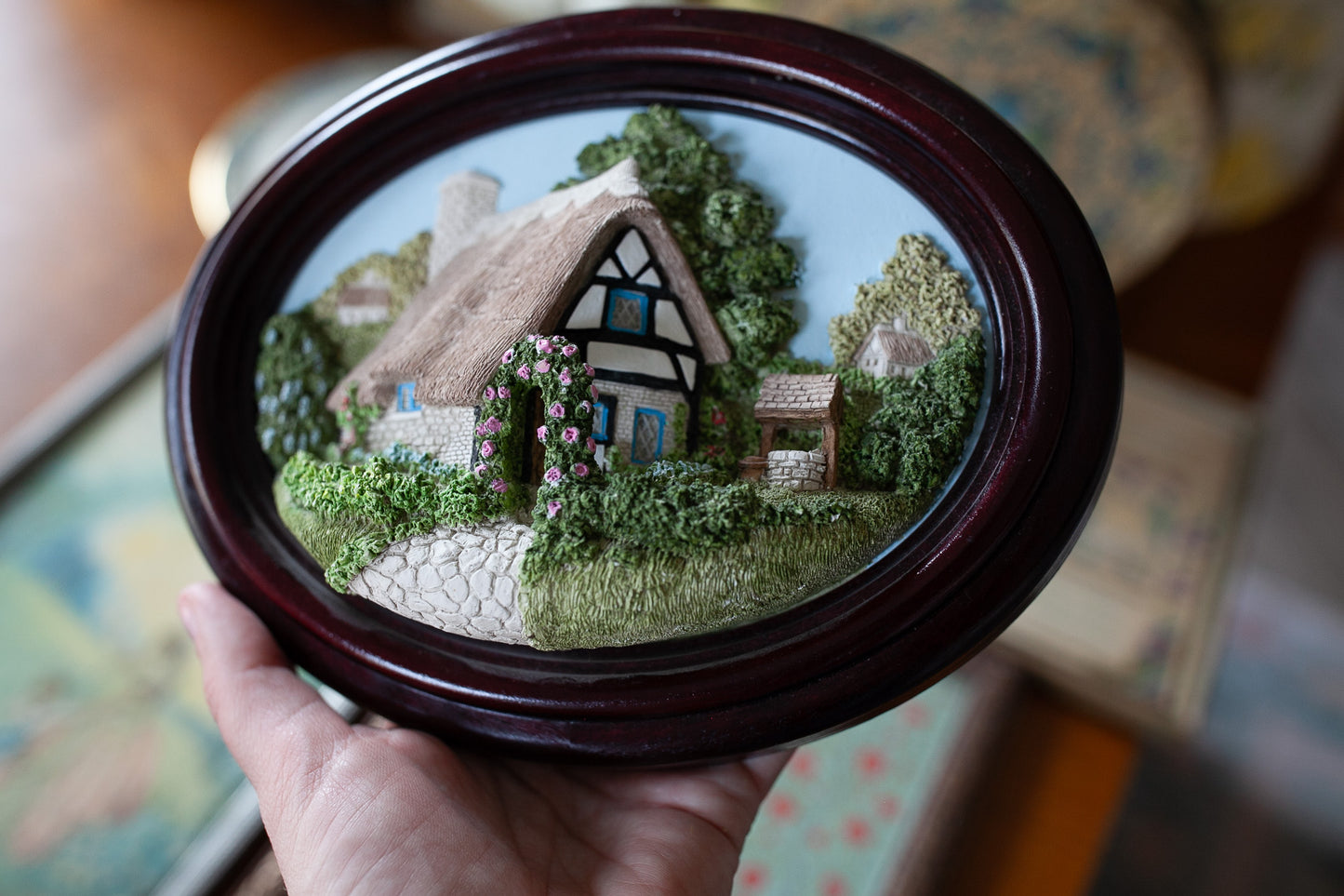 Vintage House Artwork- English Cottage- Worcester- Lakeland Studios