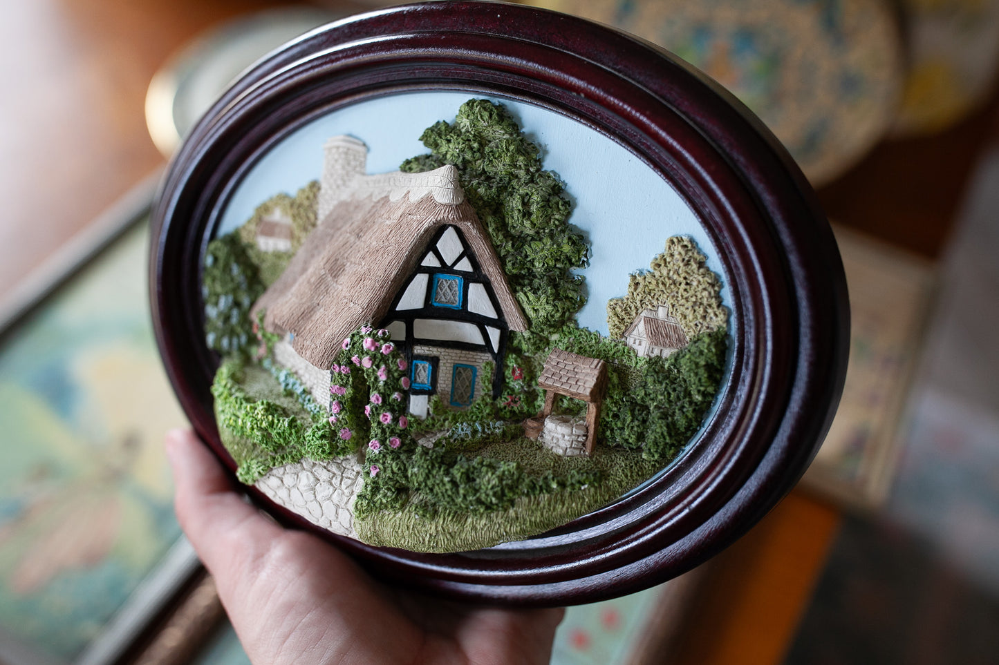 Vintage House Artwork- English Cottage- Worcester- Lakeland Studios