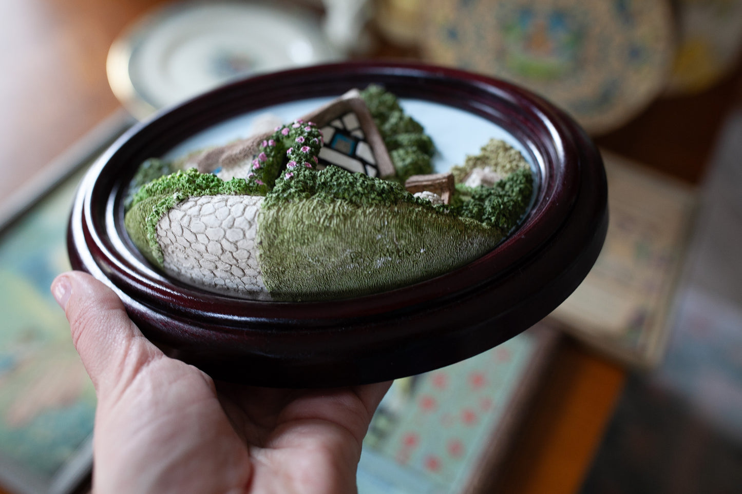 Vintage House Artwork- English Cottage- Worcester- Lakeland Studios