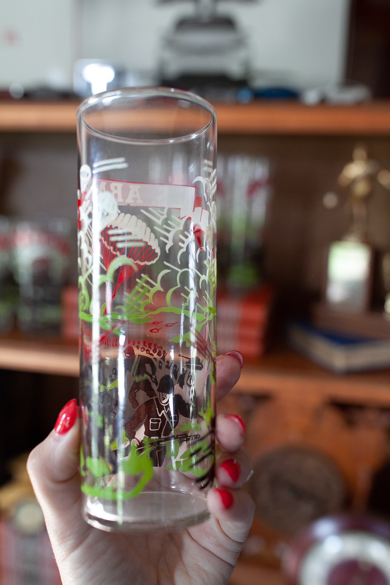 Vintage US Army Glasses Paratrooper -Set of 4
