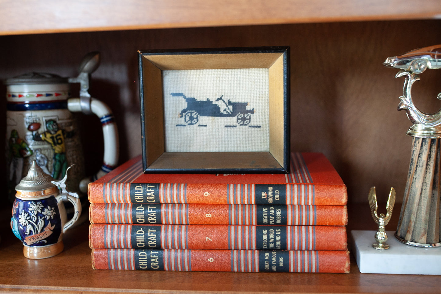 Vintage Car Cross Stitch - Framed Automobile