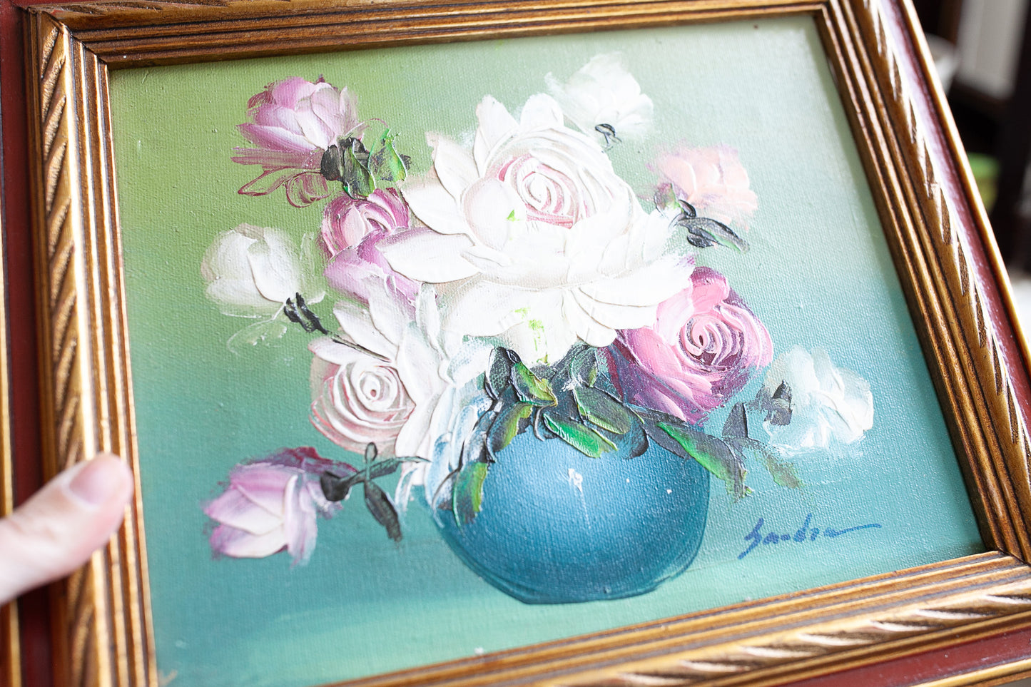 Vintage Framed Floral - Floral- Roses