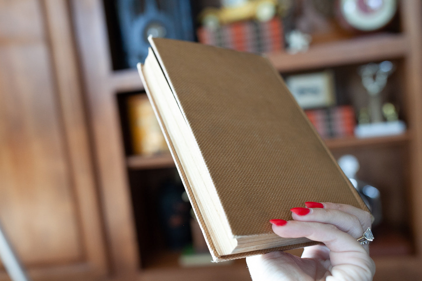 Vintage Books- Brown Books- Two beige vintage books- Cuddle Bear Book