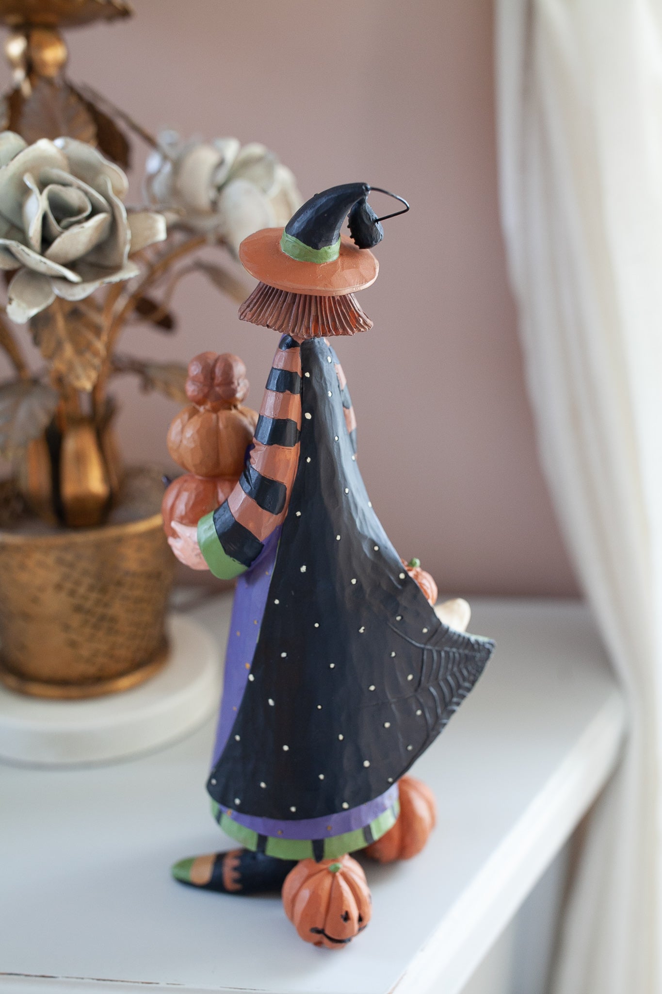Vintage Witch Decoration - Halloween Witch