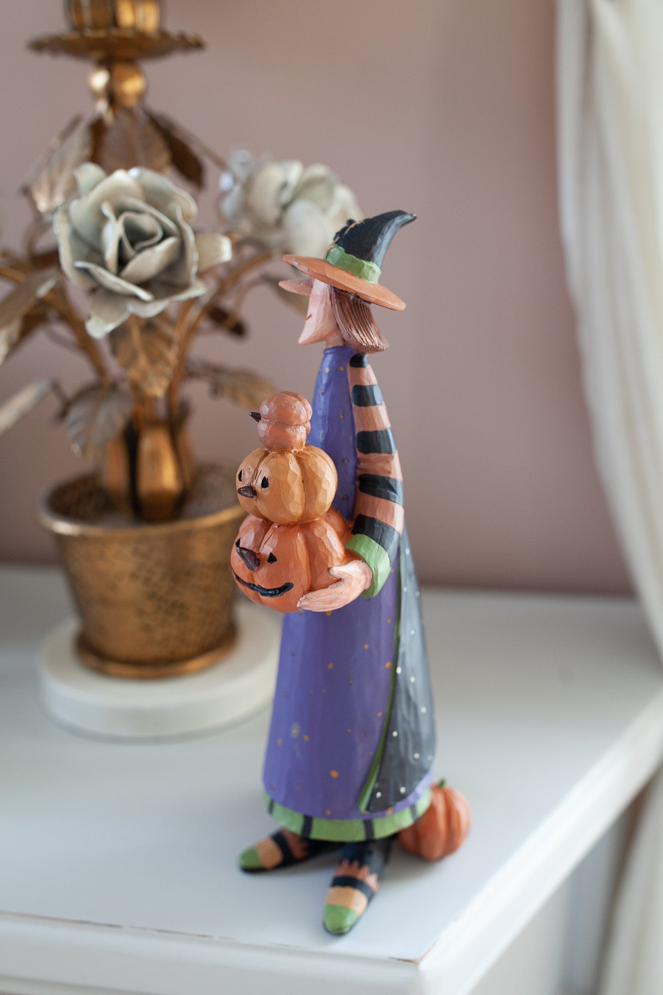 Vintage Witch Decoration - Halloween Witch