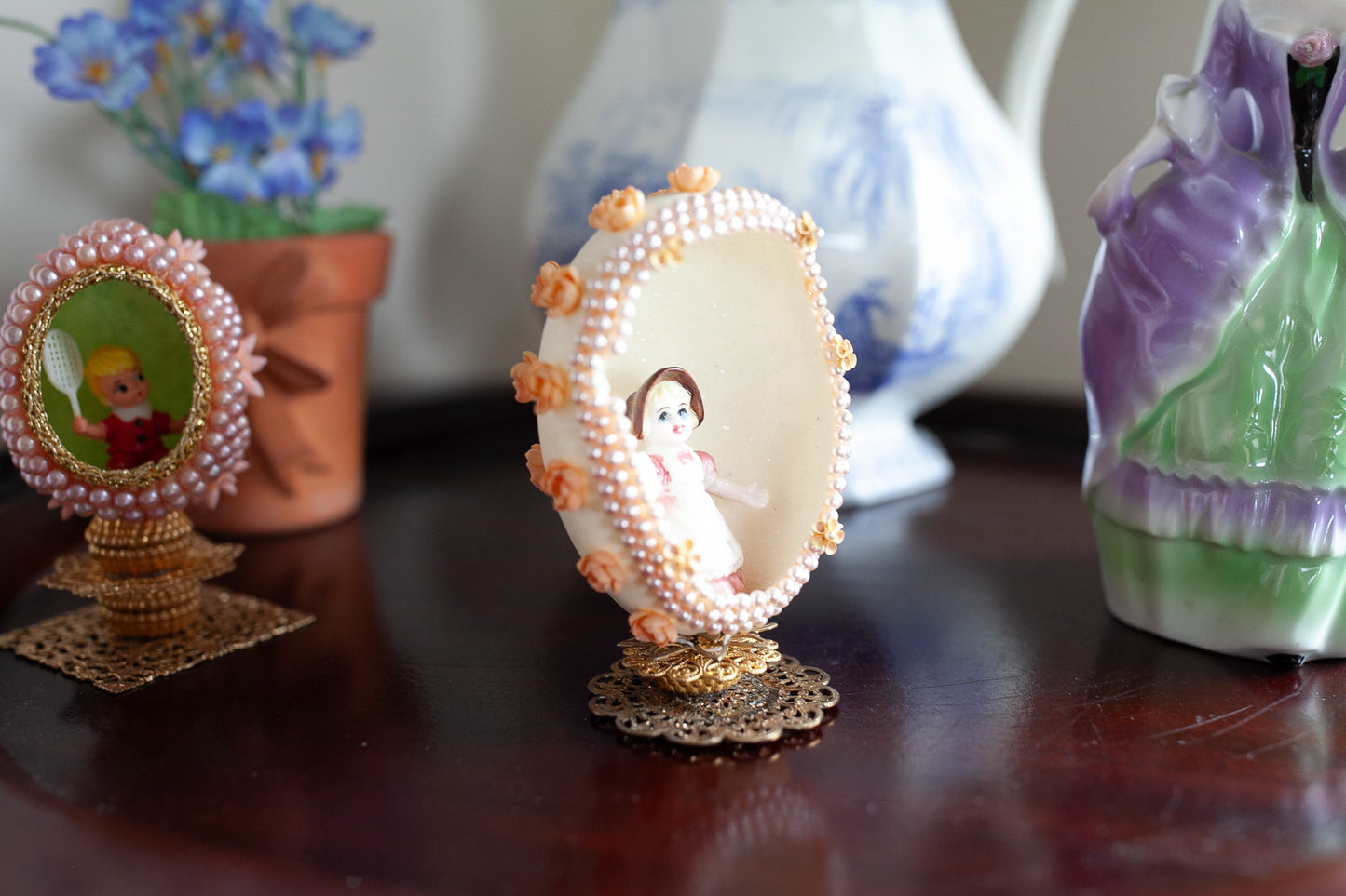 Vintage Egg Diorama -Vintage Easter