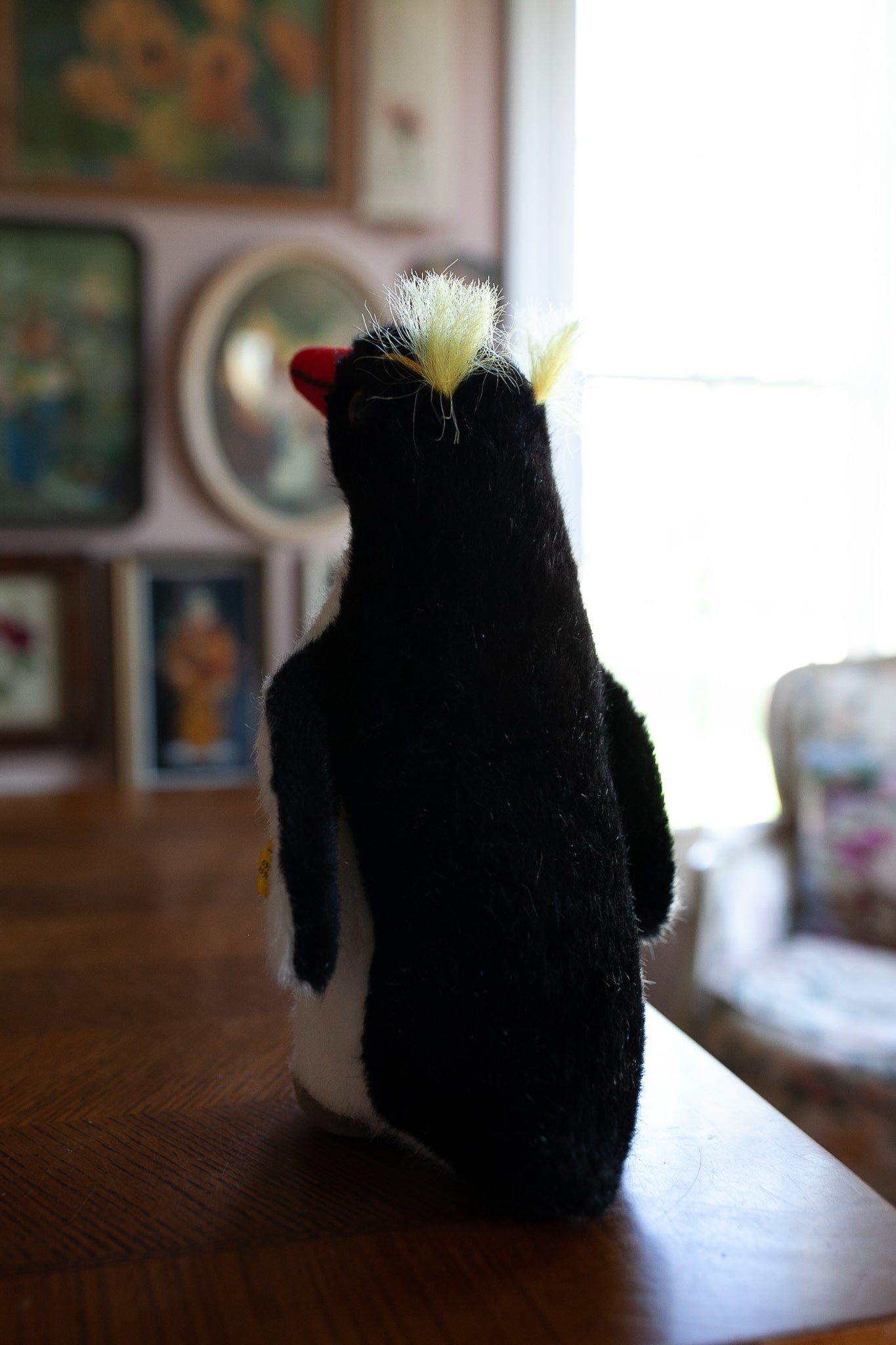 Vintage Steiff - Peggy - Penguin - Vintage Steiff Penguin-1976 STEIFF PEGGY PENGUIN 10.5 INCHES 2505/27 BUTTON
