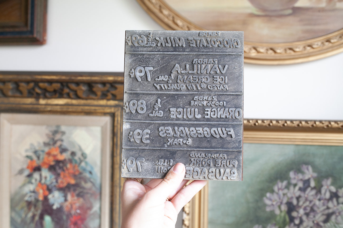 Vintage Letterpress Menu- Vintage Menu Stamp- Zarda Kansas Dairy Menu