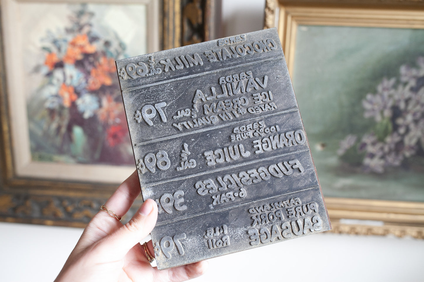 Vintage Letterpress Menu- Vintage Menu Stamp- Zarda Kansas Dairy Menu