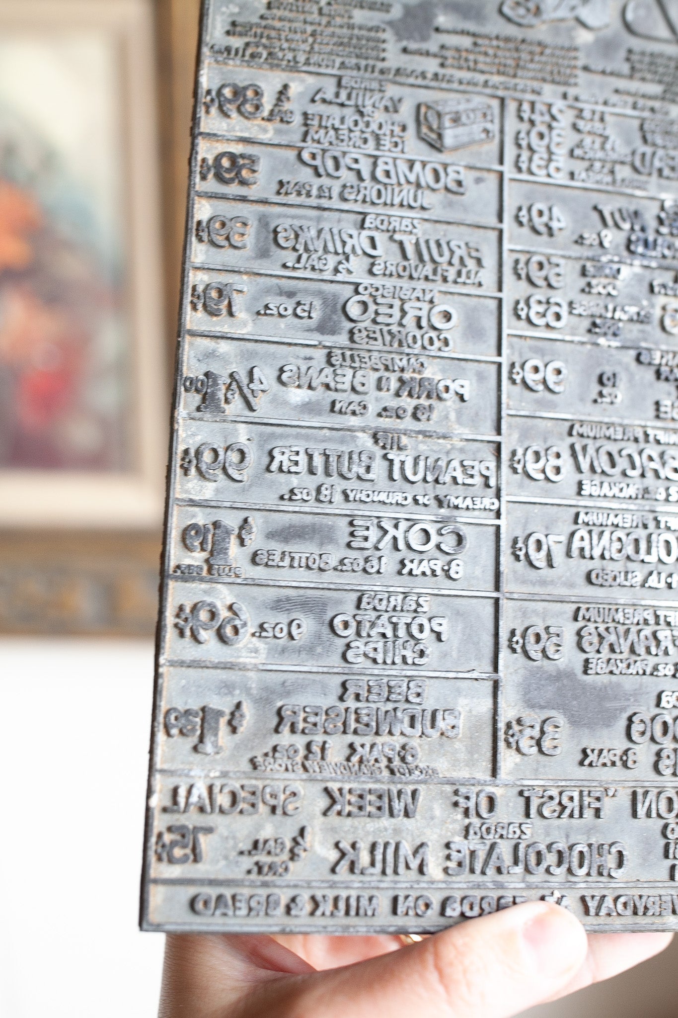 Vintage Letterpress Menu- Vintage Menu Stamp- Zarda Kansas Dairy Menu