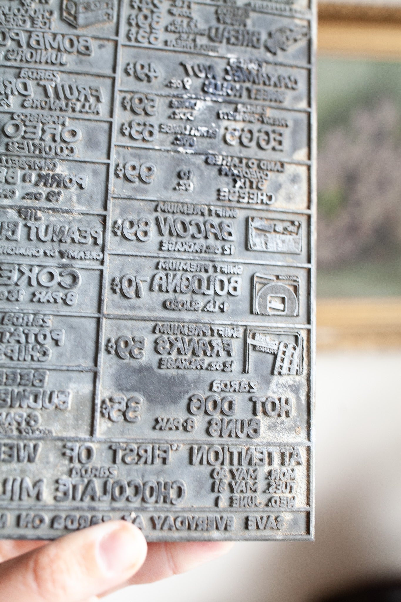 Vintage Letterpress Menu- Vintage Menu Stamp- Zarda Kansas Dairy Menu