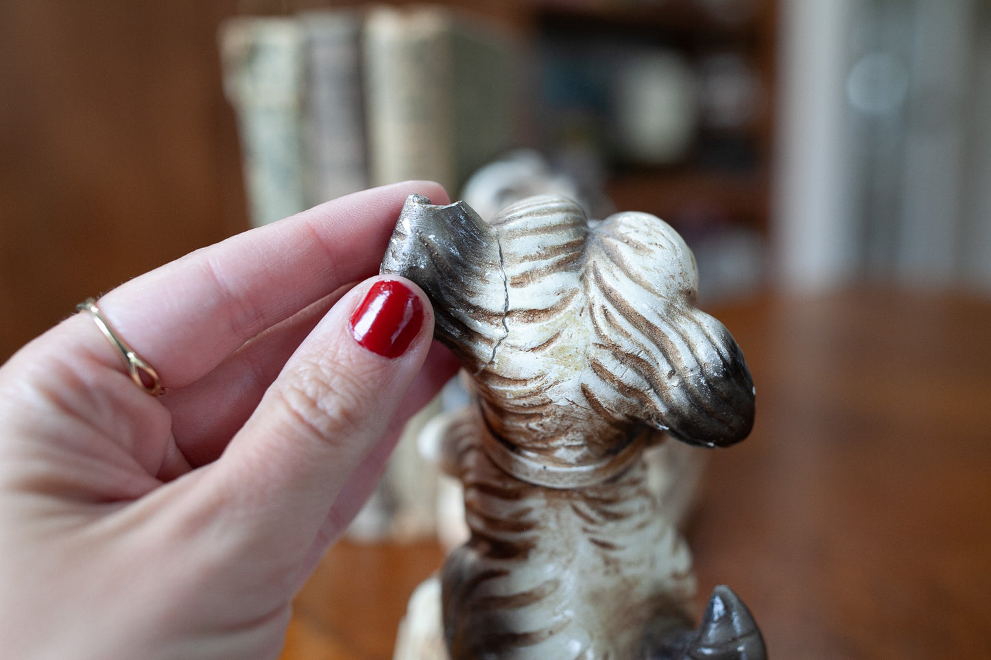 Vintage bookends- Bookends - Dog Bookends