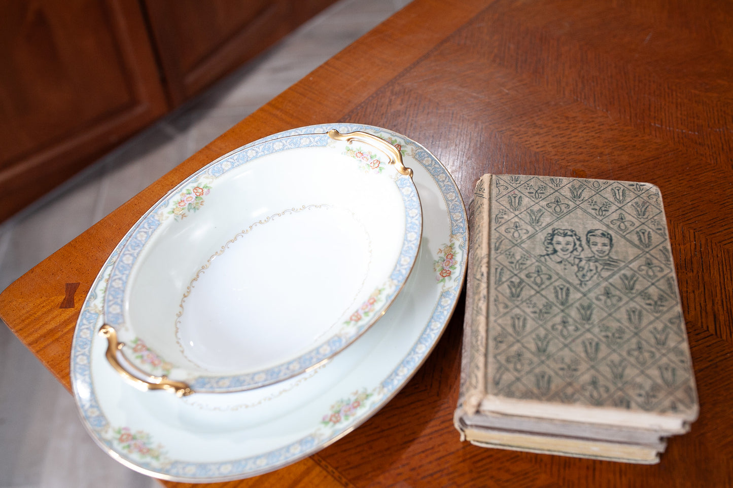 Vintage China Bowl- Noritake Royce -Oval Vegetable Bowl