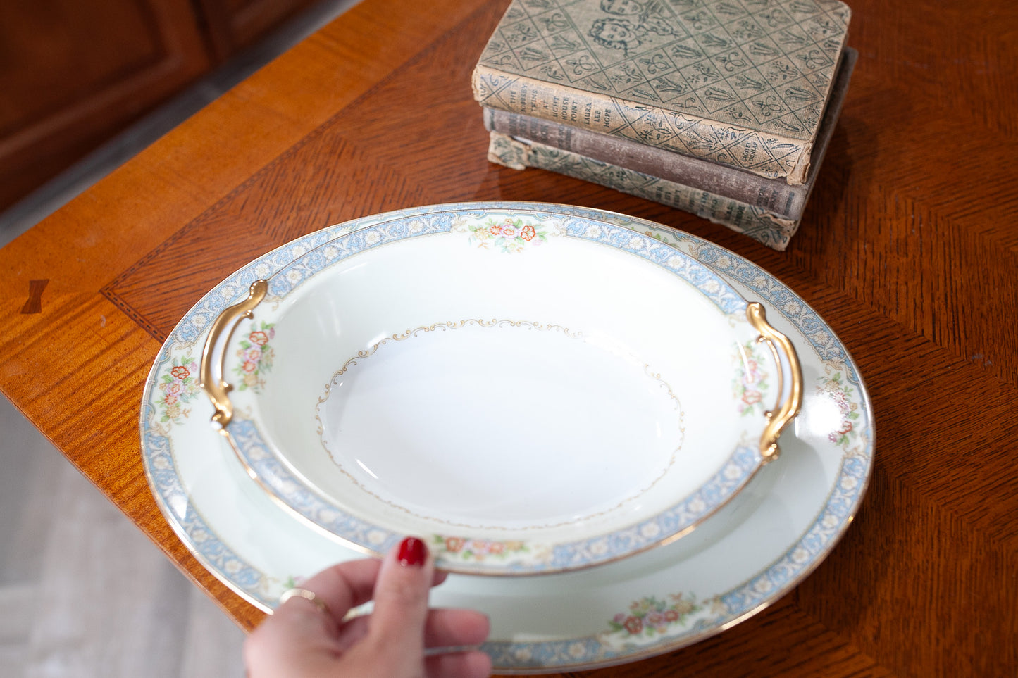 Vintage China Bowl- Noritake Royce -Oval Vegetable Bowl