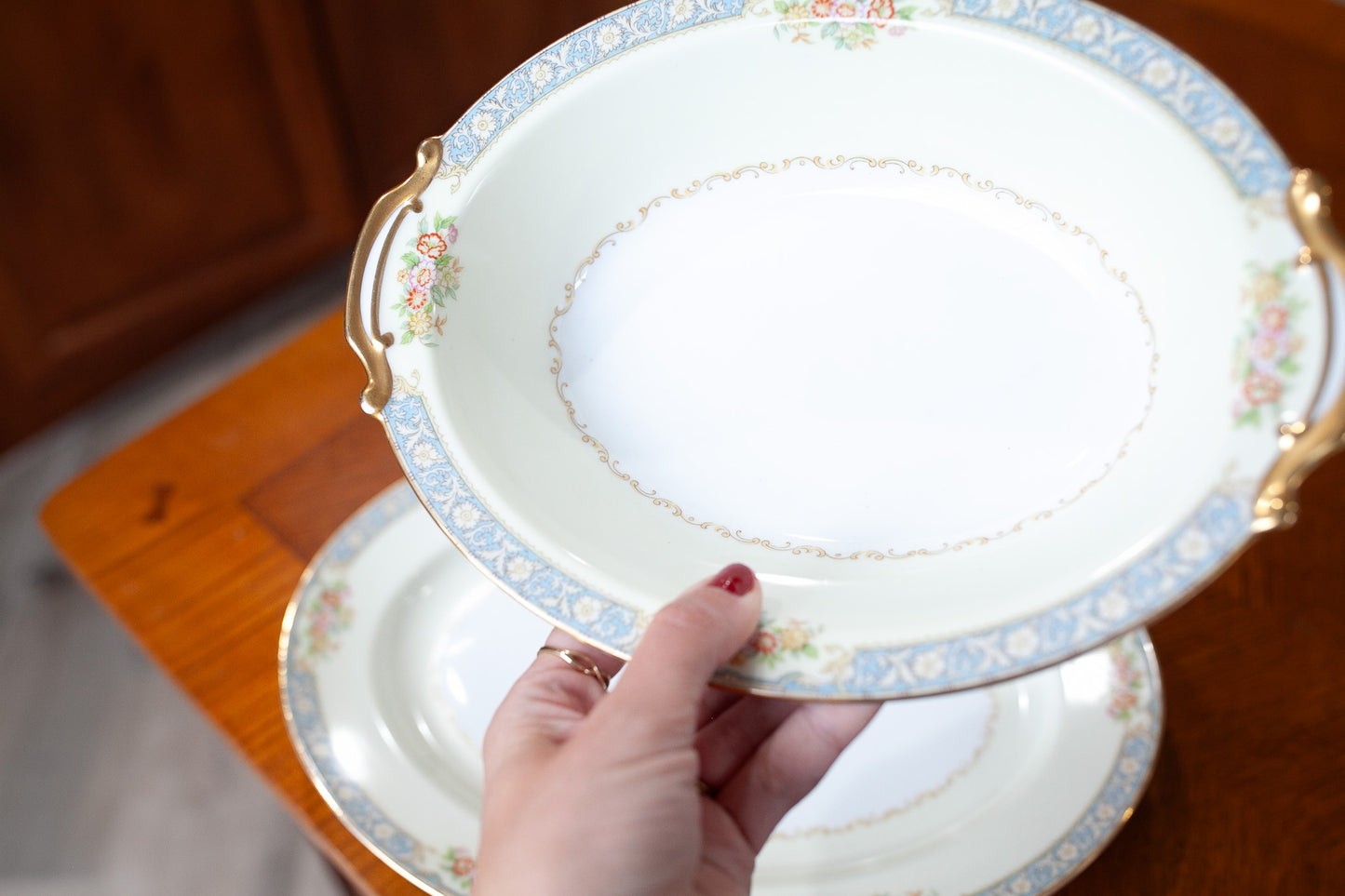 Vintage China Bowl- Noritake Royce -Oval Vegetable Bowl