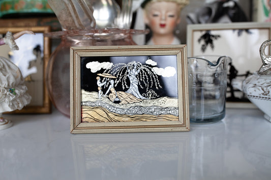 Vintage Silhouette- Gold and Black Silhouette