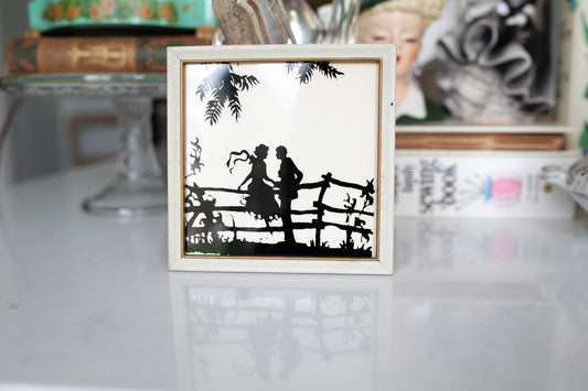 Vintage Silhouette Artwork -Couple Art