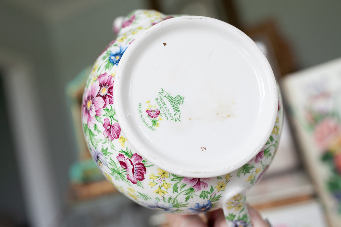 Vintage Tea Pot -Windsor Chelsea Chintz Summer Pink Made in England