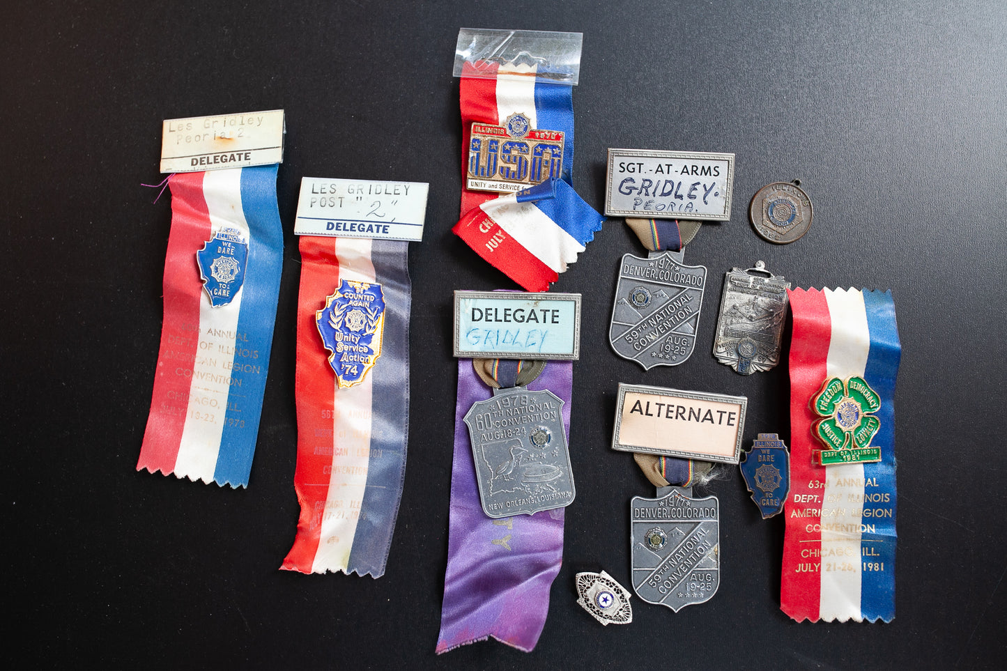 Vintage Ribbons - Medals, Pins - Convention Ribbons