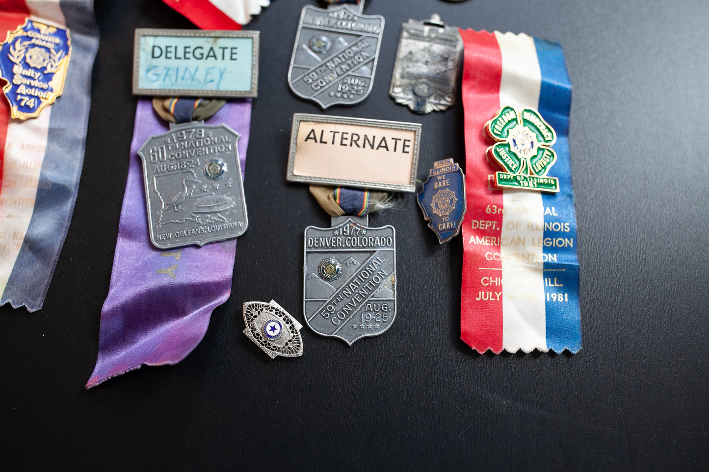 Vintage Ribbons - Medals, Pins - Convention Ribbons