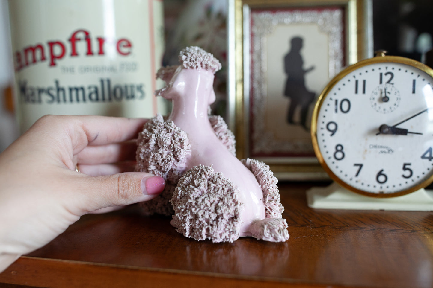 Vintage Pink Poodle - Spaghetti Trim Poodle