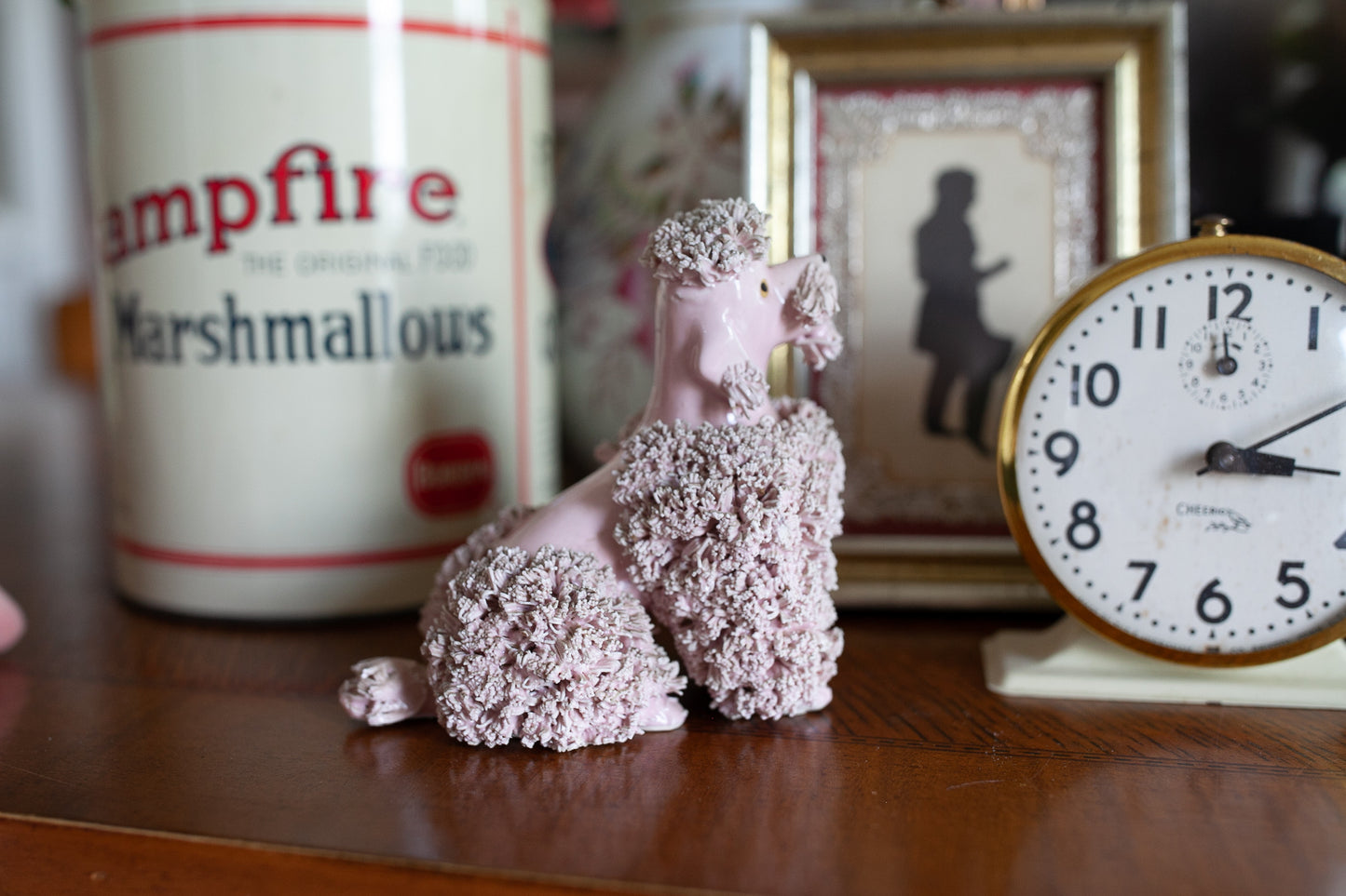 Vintage Pink Poodle - Spaghetti Trim Poodle
