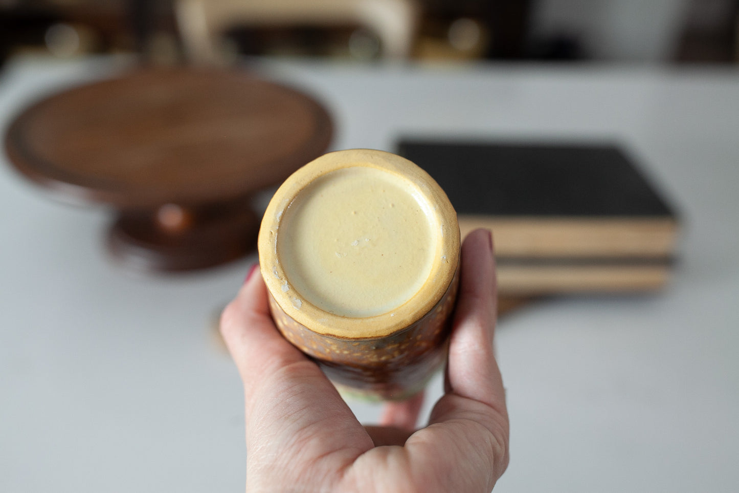 Roseville Dahlrose Brown 1928 Vintage Arts And Crafts Pottery Ceramic Vase 363-6