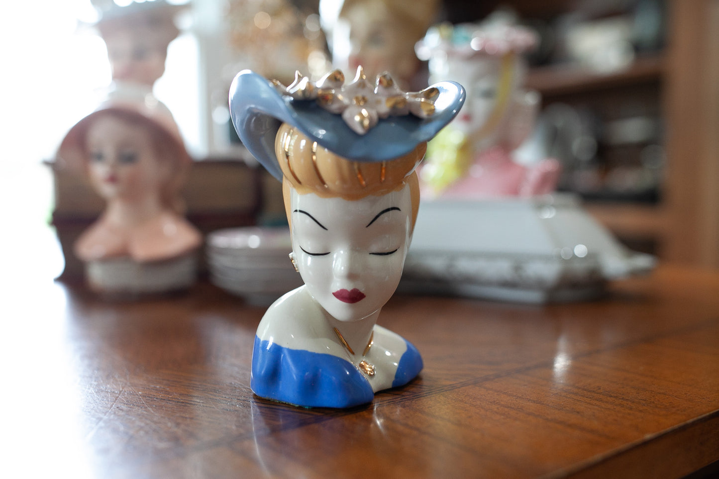 Vintage Lady Head Vase-Glamour Girl