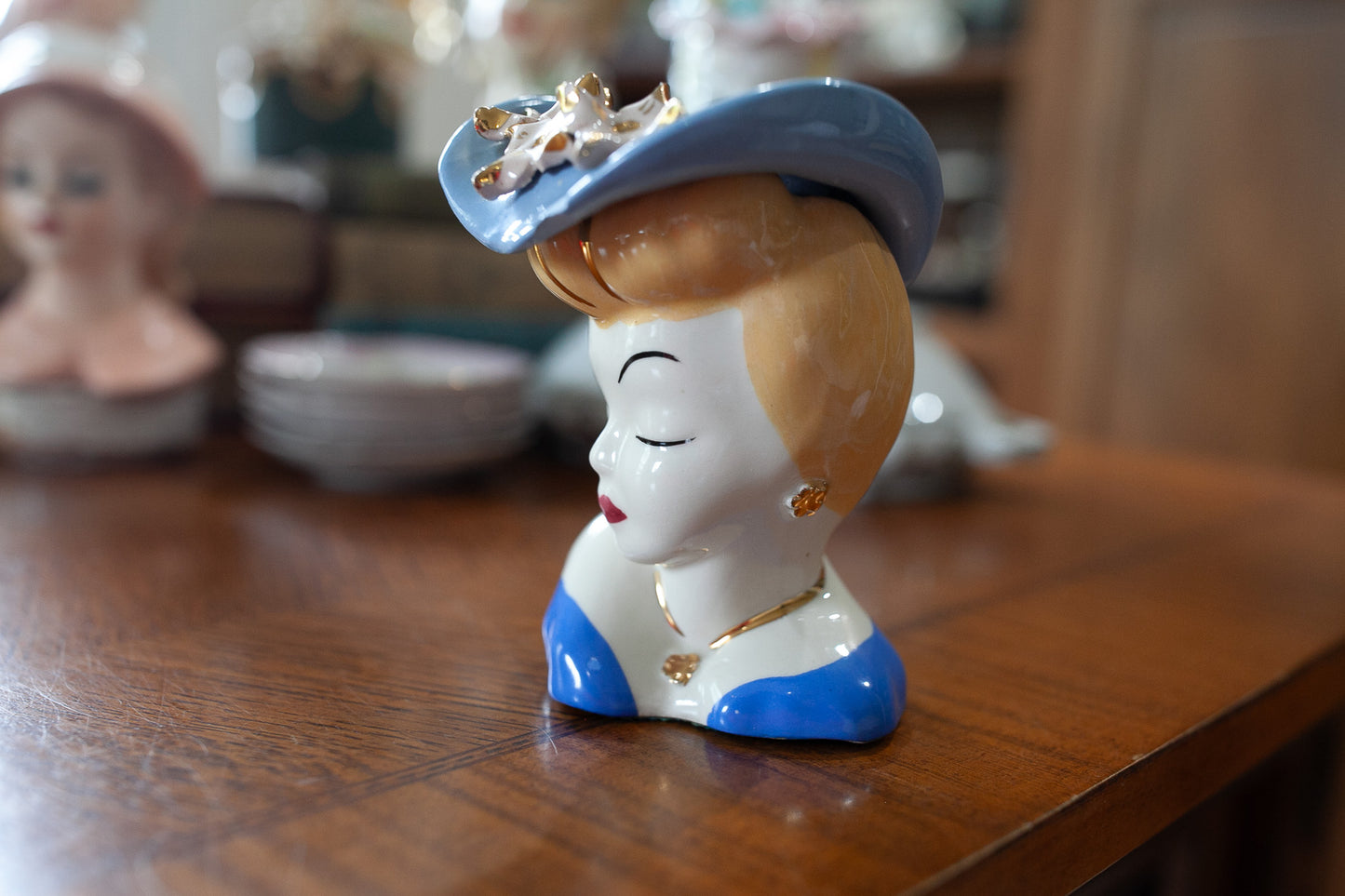 Vintage Lady Head Vase-Glamour Girl