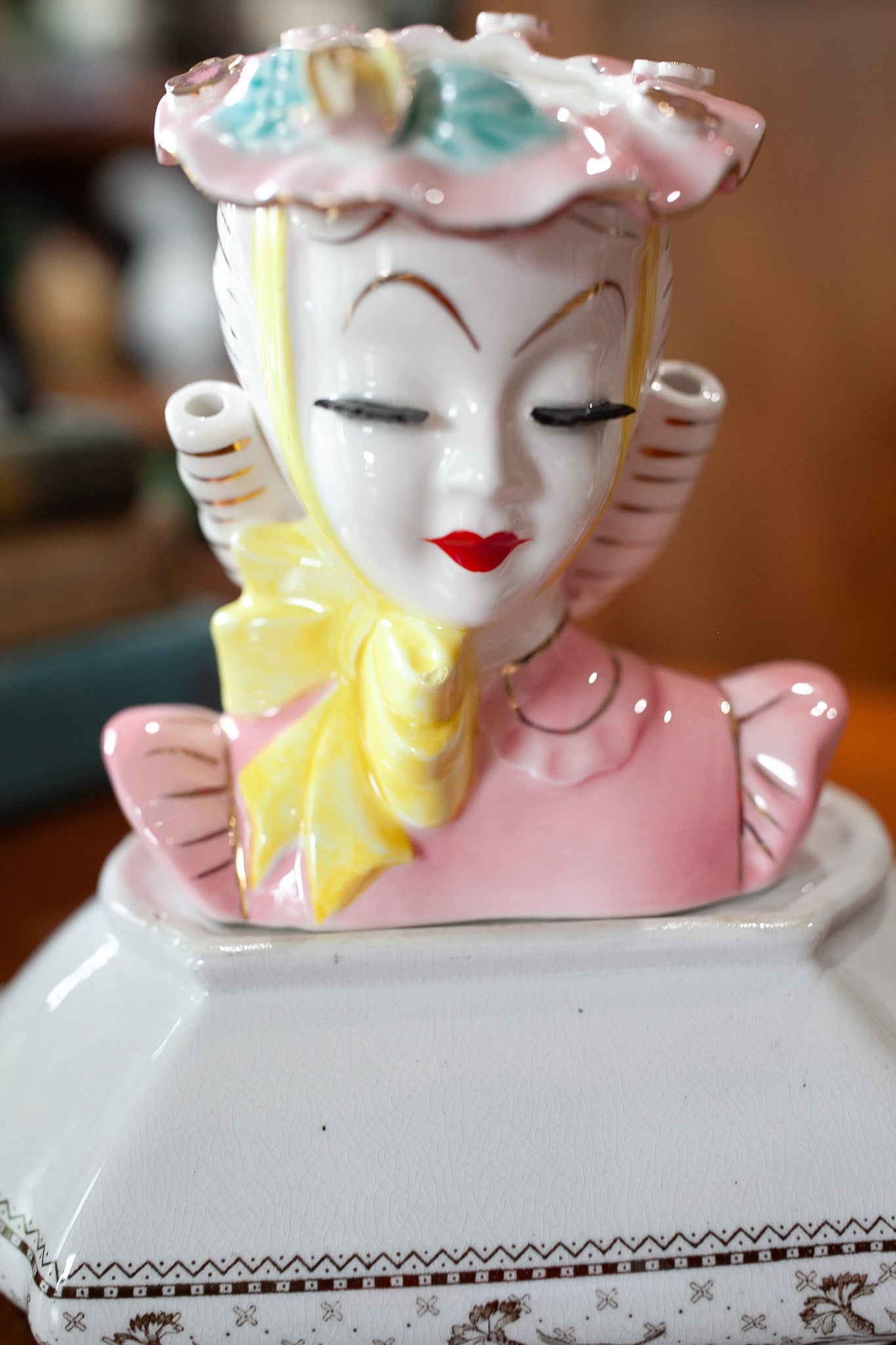 Vintage Head Vase- Barbara Lady Head Vase