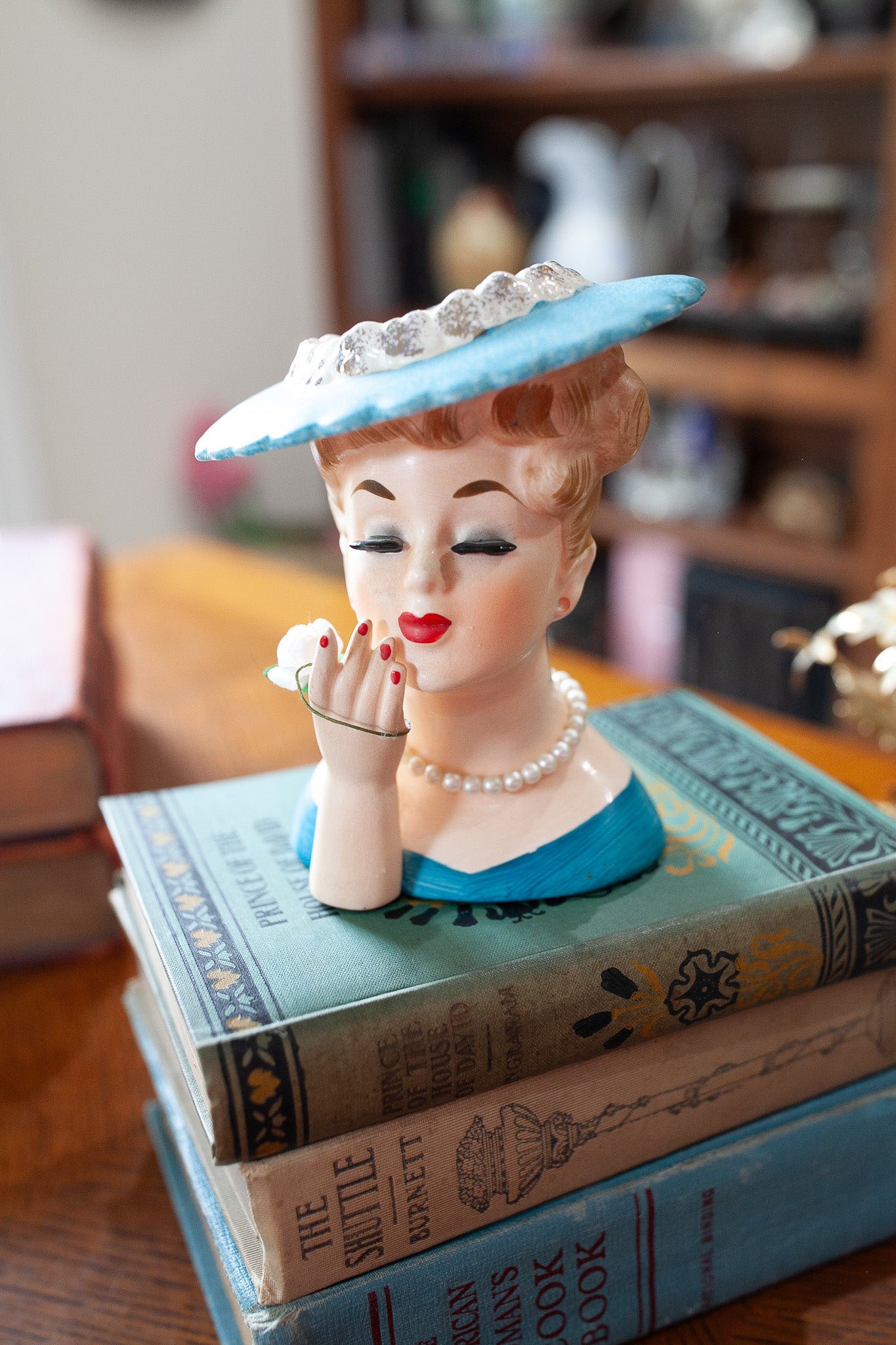 Vintage Lady Head Vase Napco
