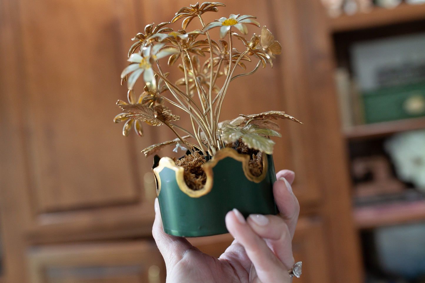 Vintage Metal Flowers- Daisy - Flower Arrangement