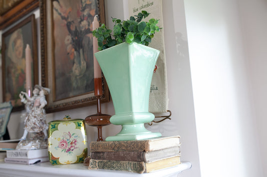 Vintage Green Vase- Haeger Pottery
