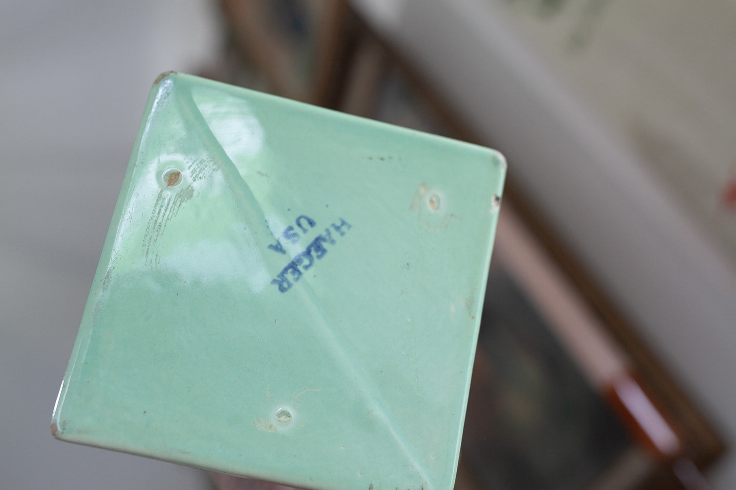 Vintage Green Vase- Haeger Pottery