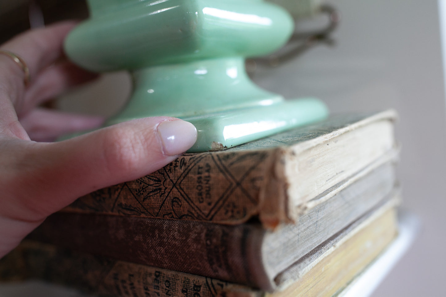 Vintage Green Vase- Haeger Pottery