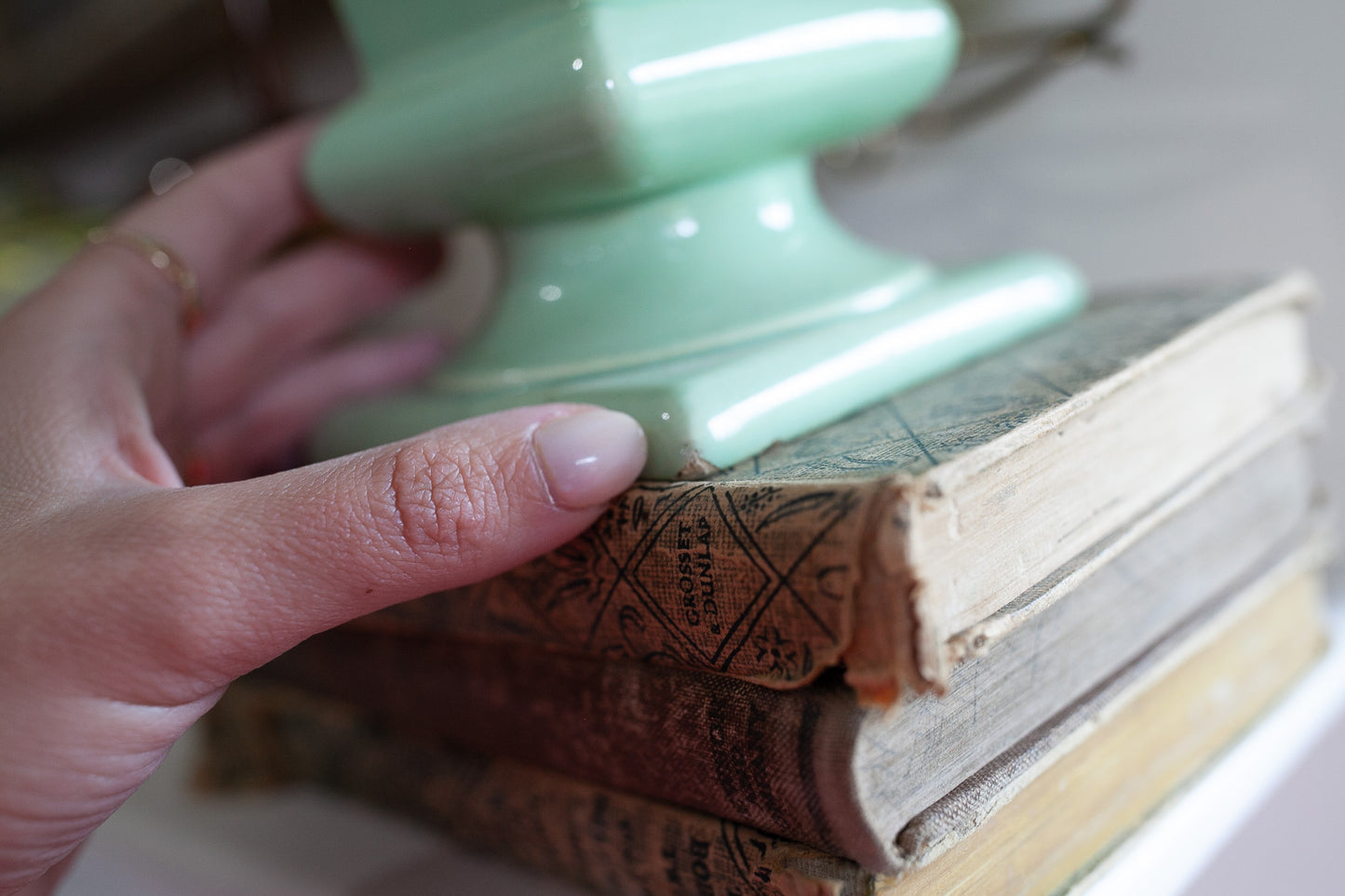 Vintage Green Vase- Haeger Pottery