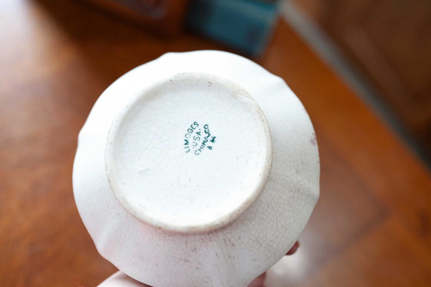 Antique Blue Bird Creamer- Limoges