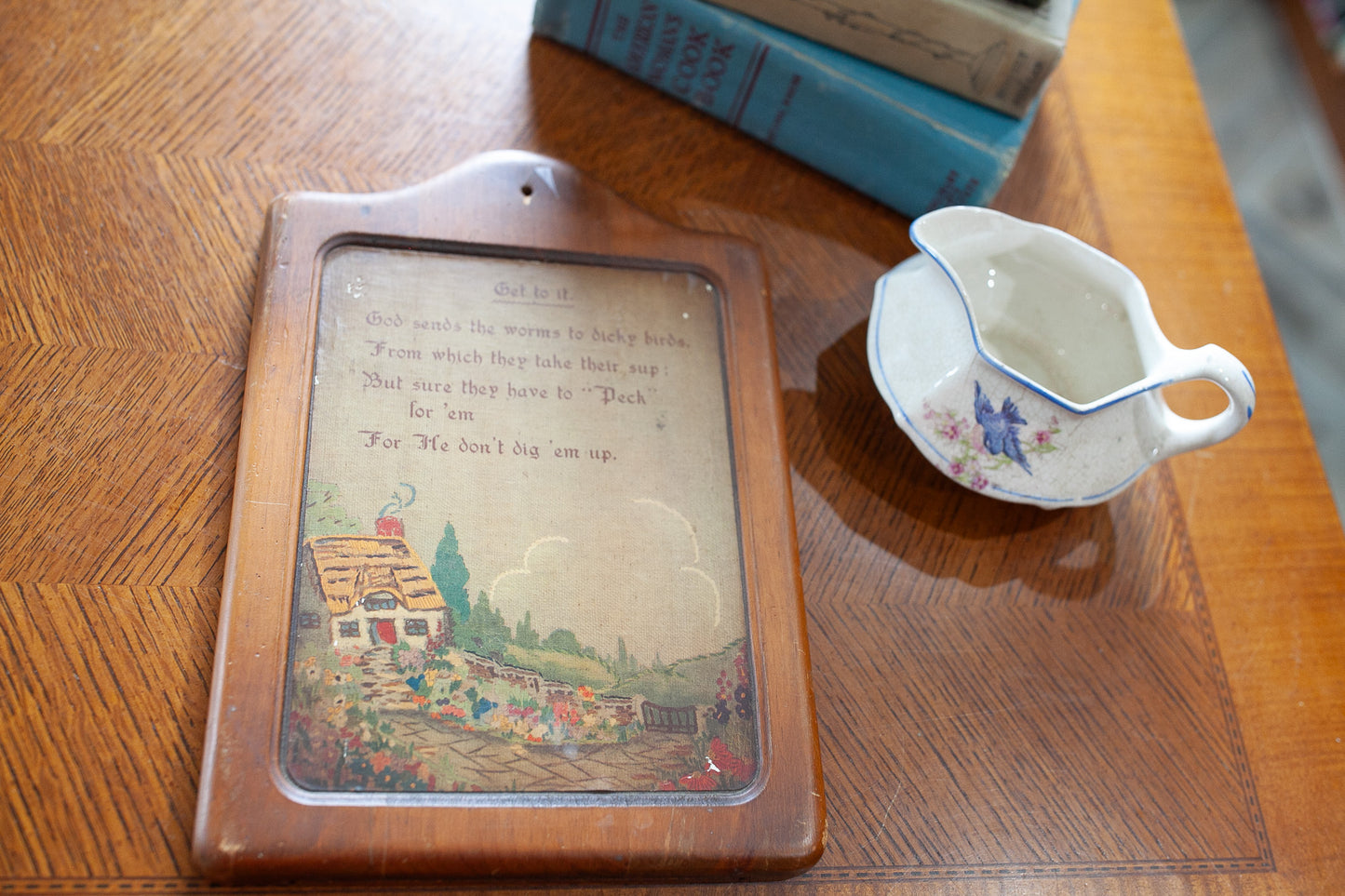 Vintage Home Art- Get to it- Motivational Art- Cottage