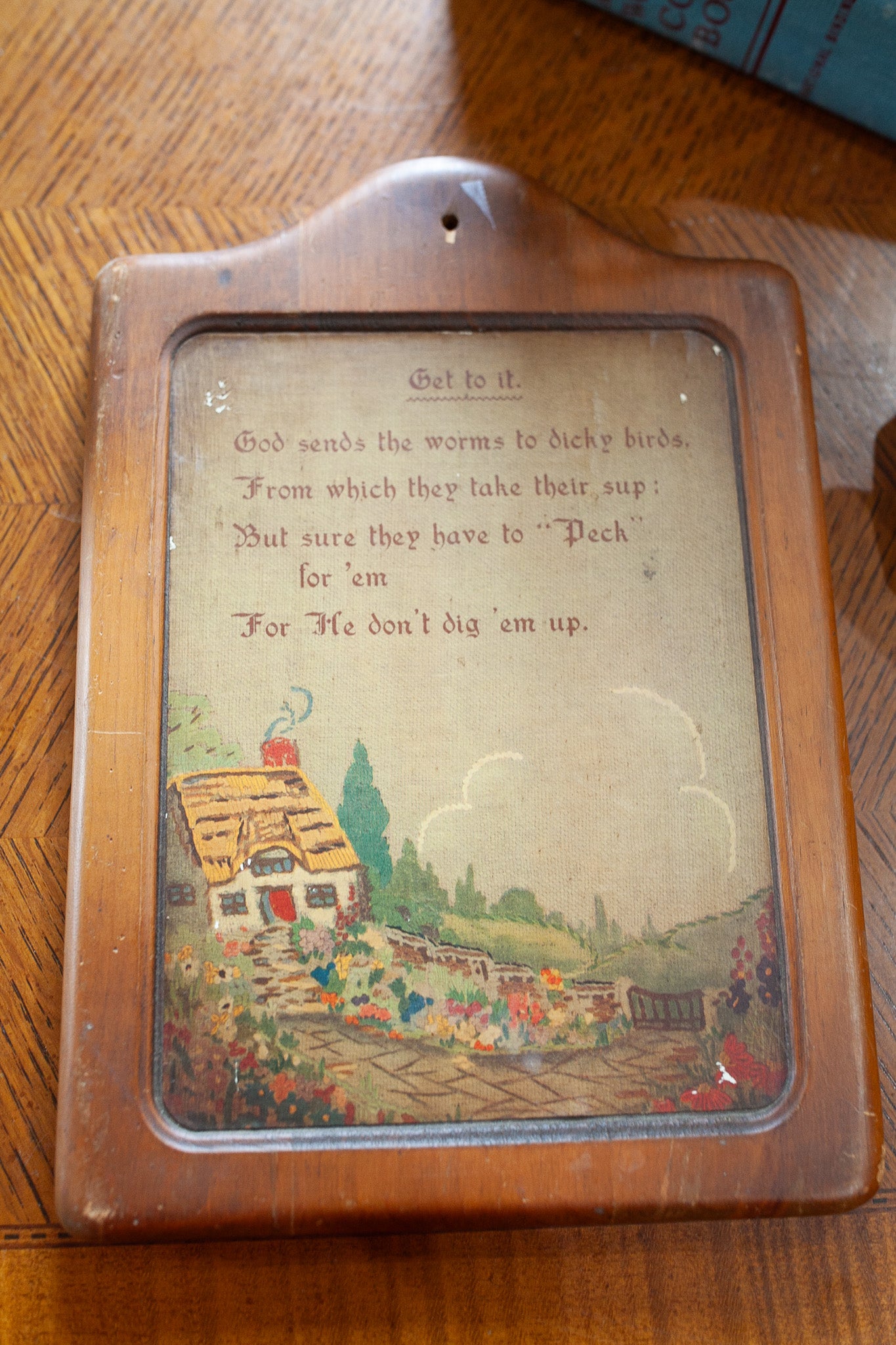 Vintage Home Art- Get to it- Motivational Art- Cottage