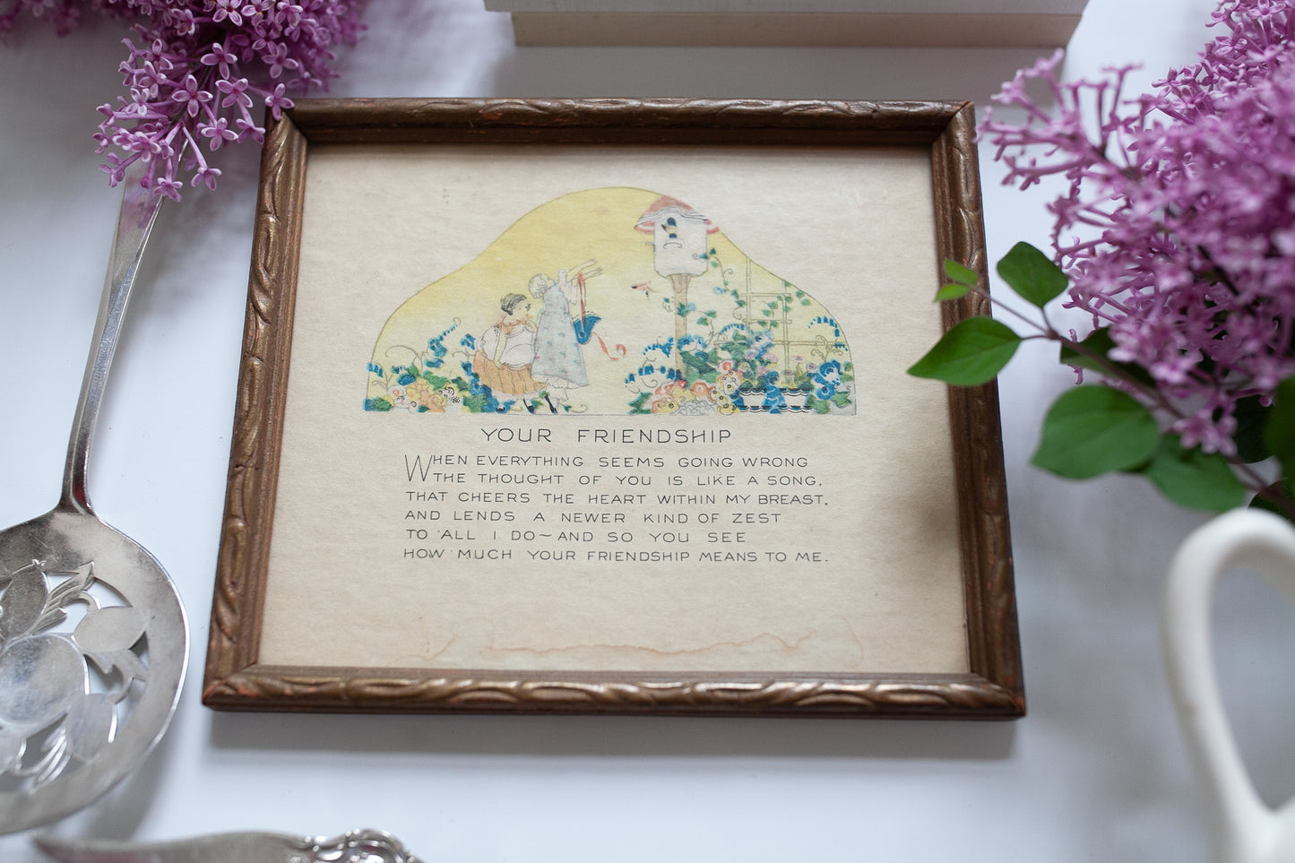 Vintage Framed Poem-Friendship