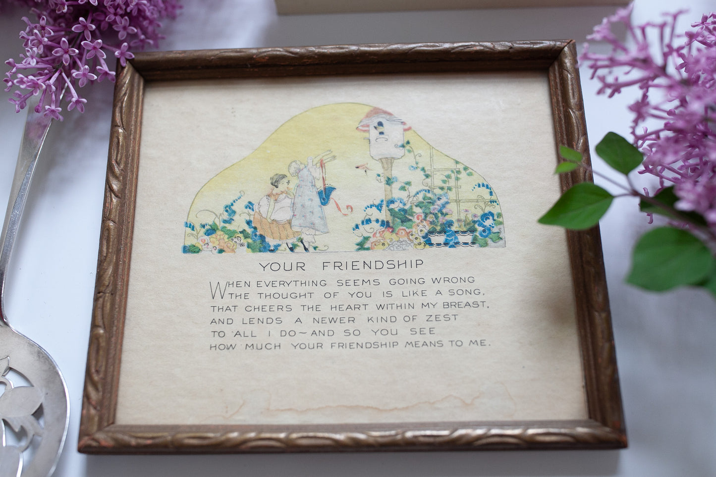 Vintage Framed Poem-Friendship