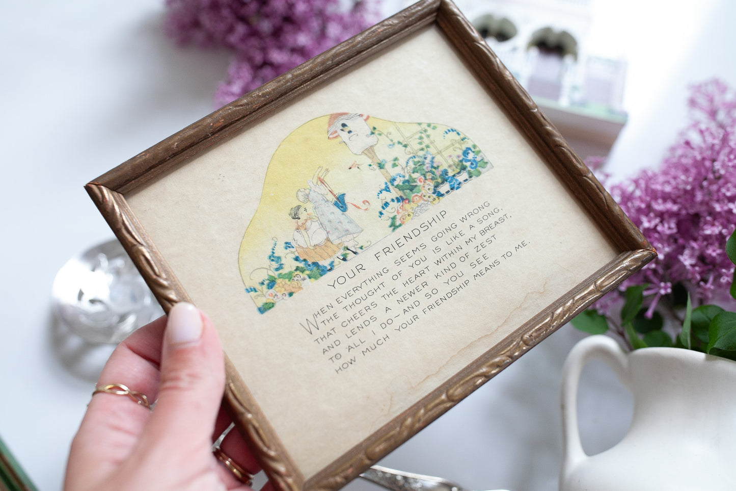 Vintage Framed Poem-Friendship