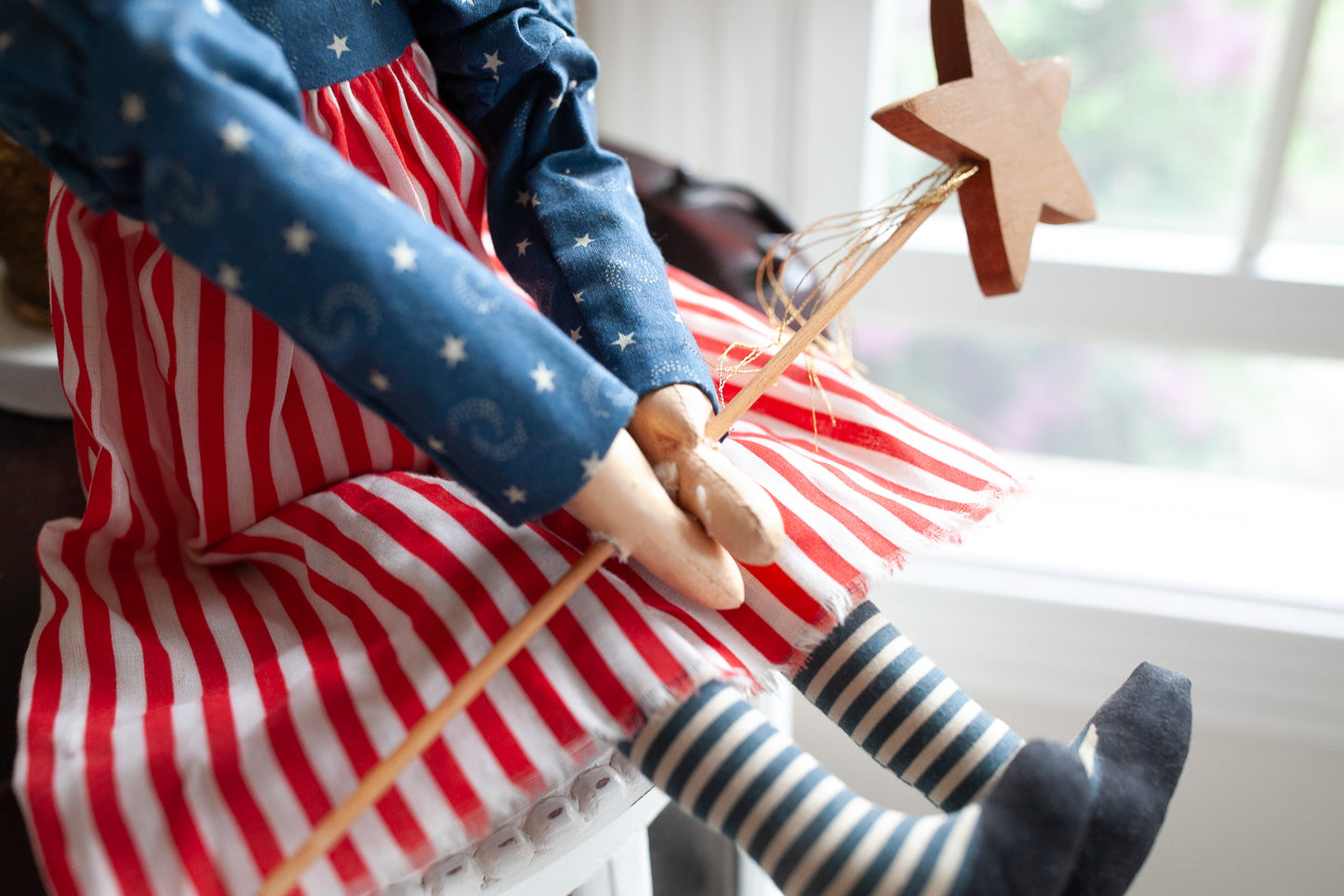Vintage Doll - American Flag Dress Doll