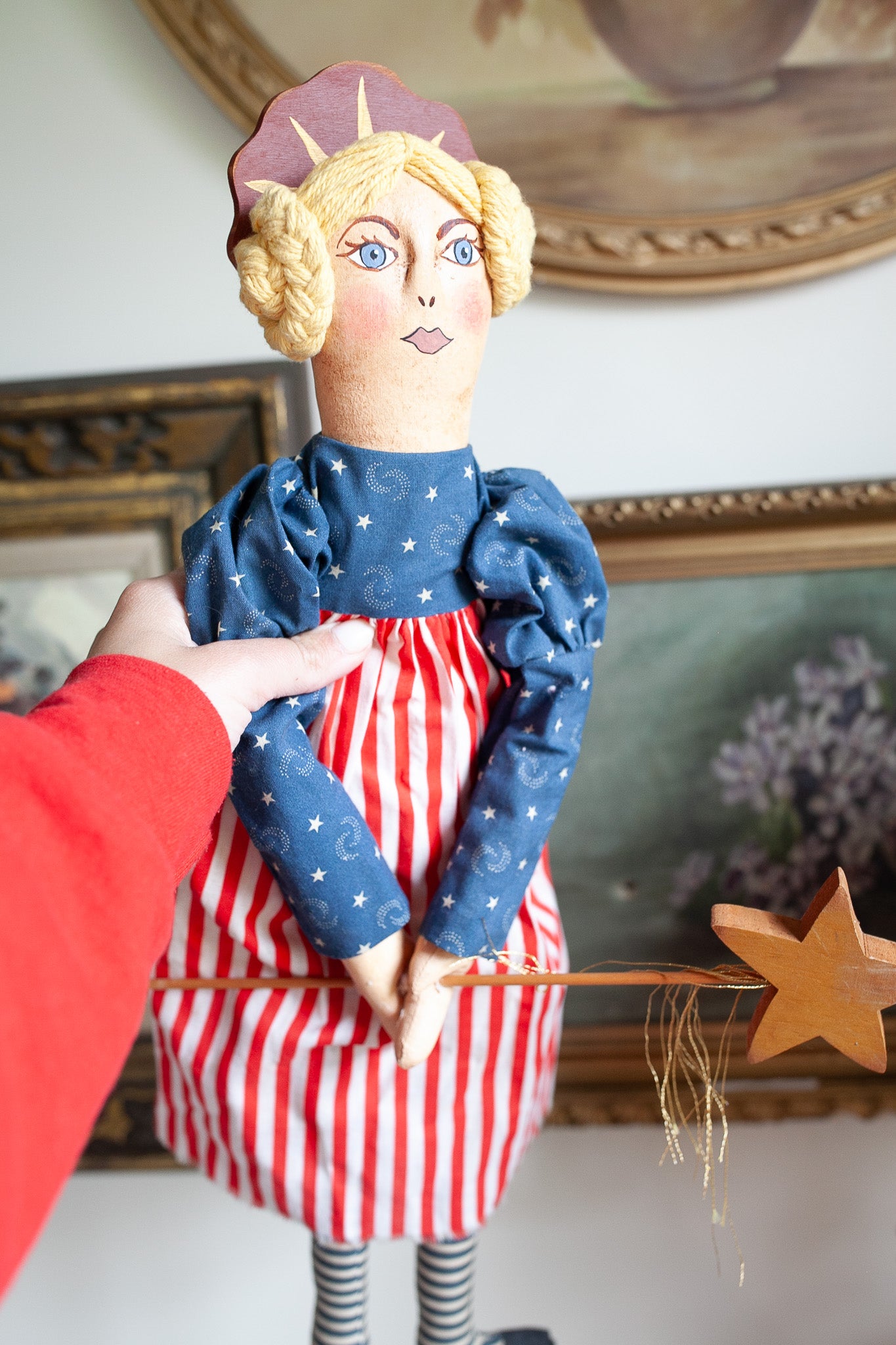 Vintage Doll - American Flag Dress Doll
