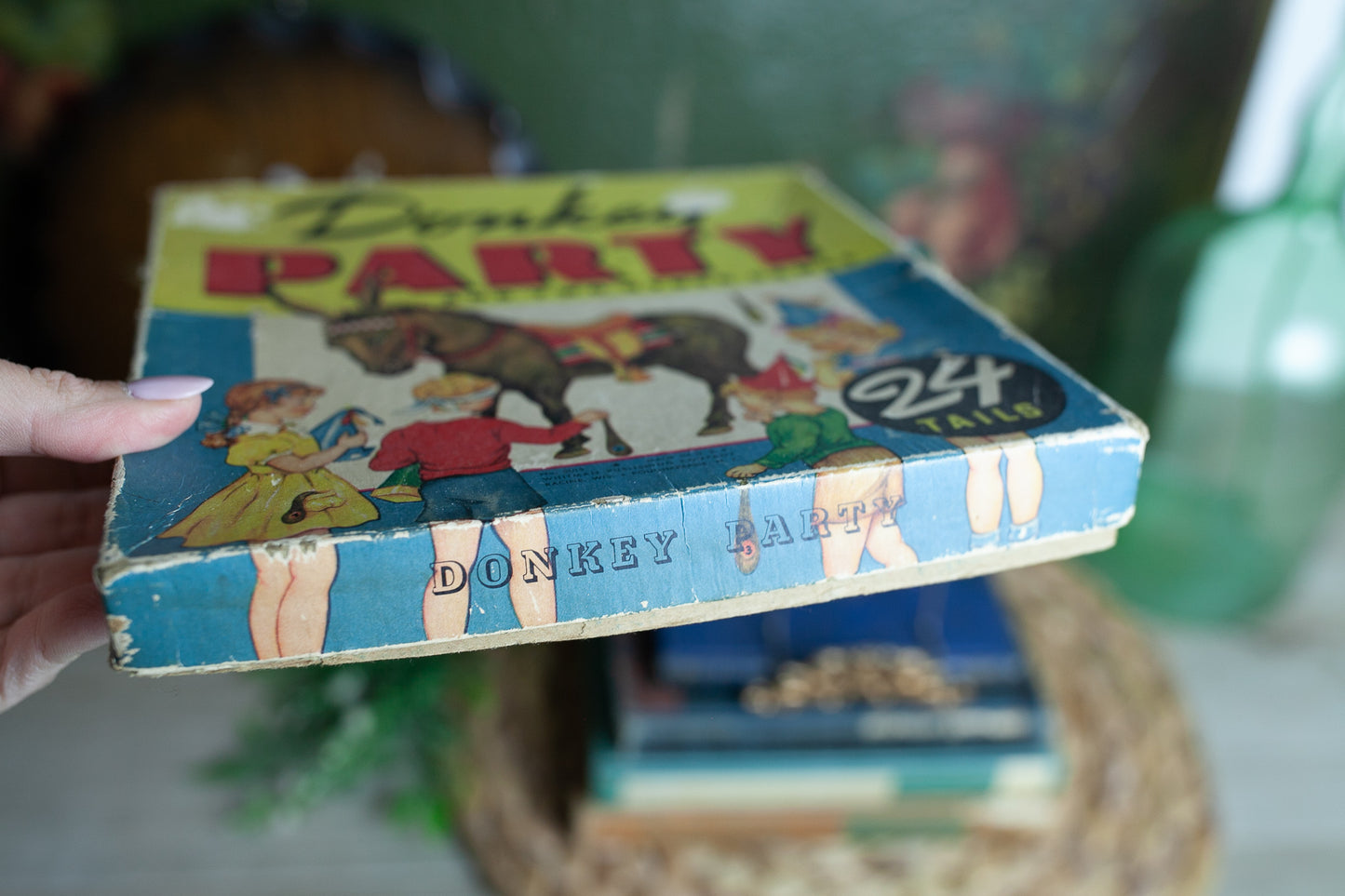 Vintage Kids Game - Kids Party Game - Donkey - Donkey Party - Pin the tail on the donkey