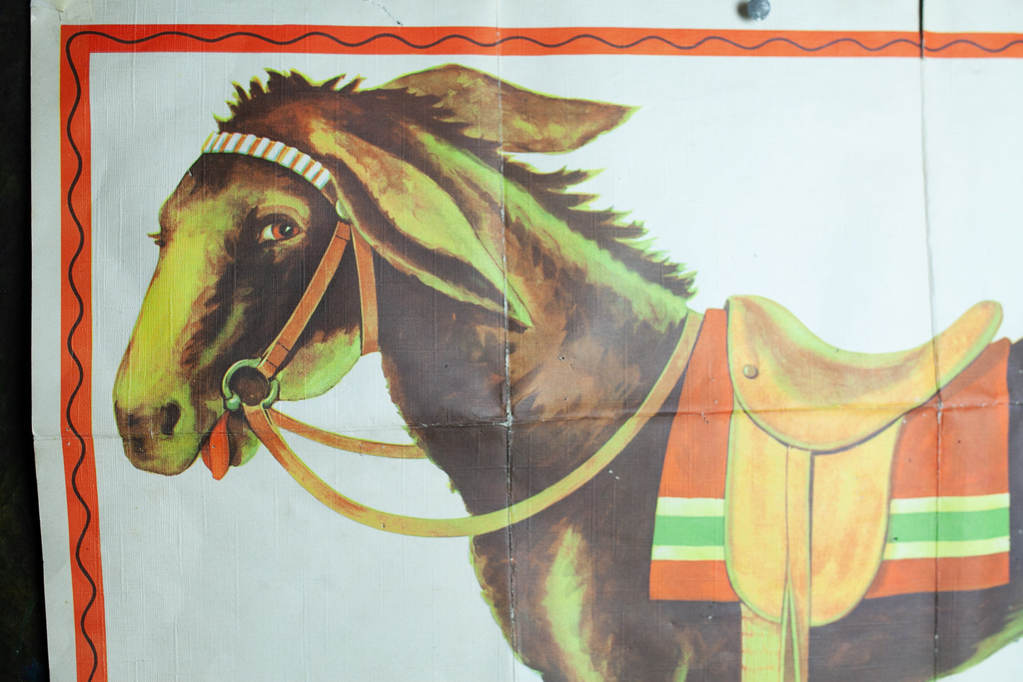 Vintage Kids Game - Kids Party Game - Donkey - Donkey Party - Pin the tail on the donkey