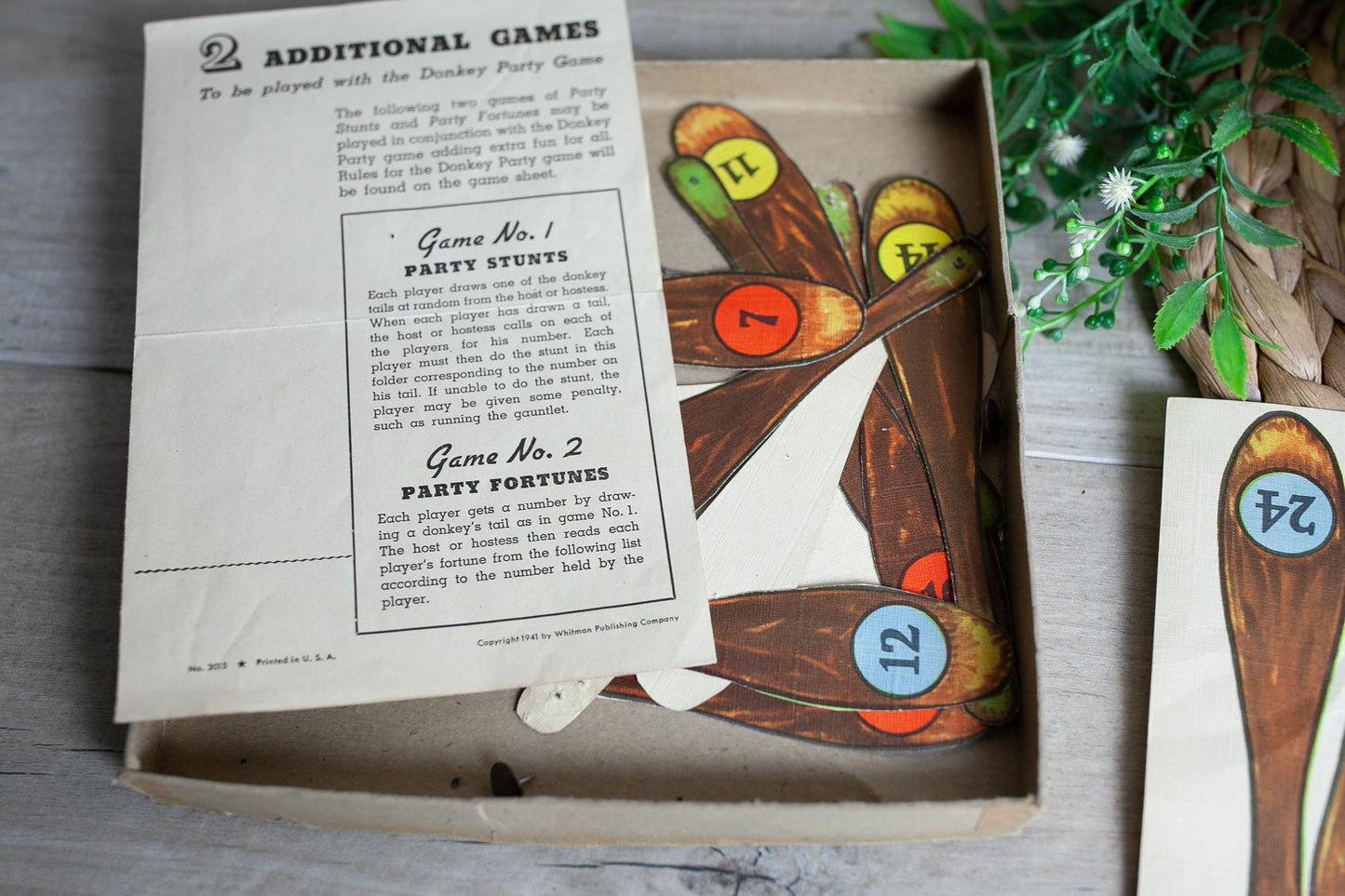 Vintage Kids Game - Kids Party Game - Donkey - Donkey Party - Pin the tail on the donkey