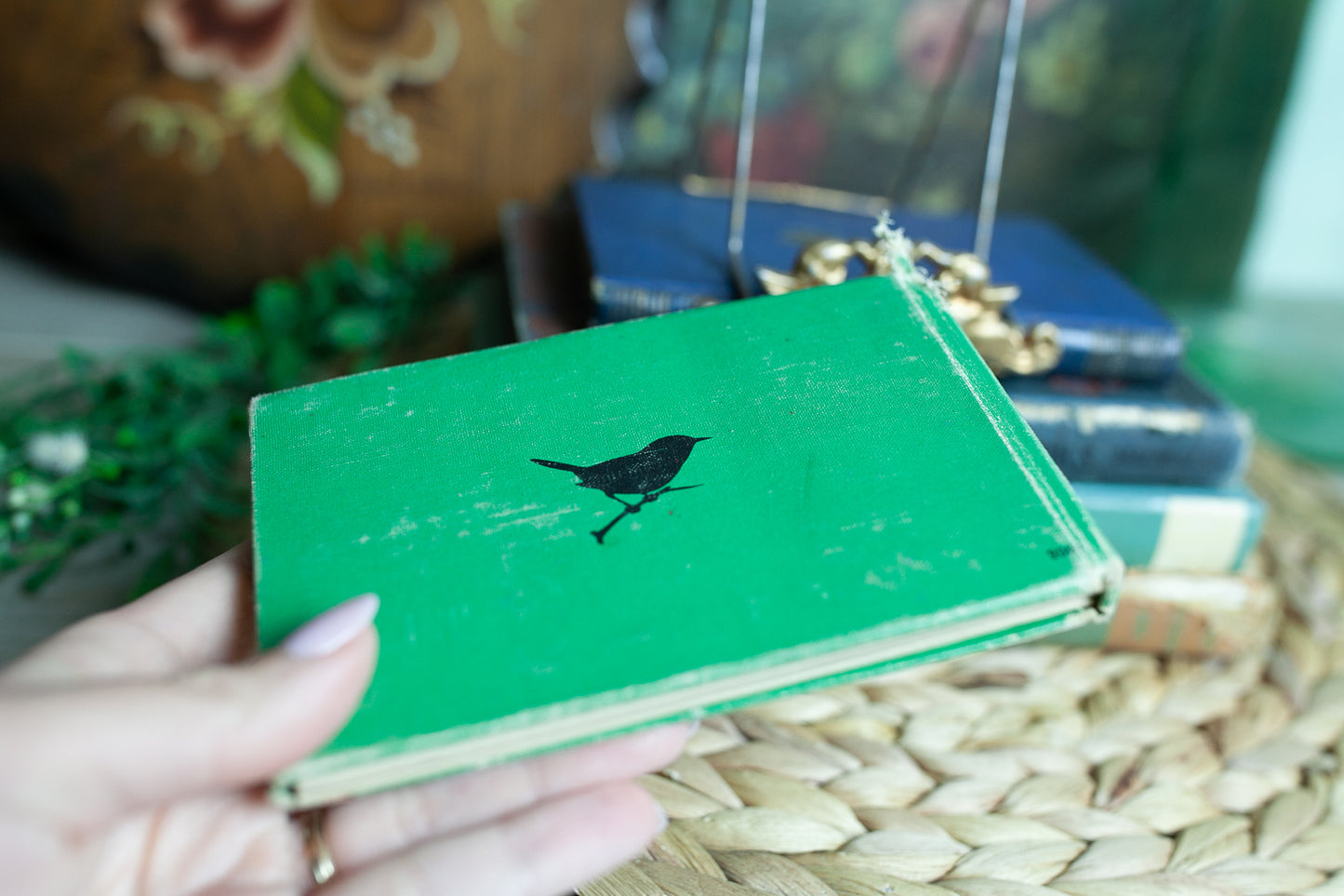 Vintage Bird Book - The Green Book of Birds of America Illustrated in color- vintage guide book