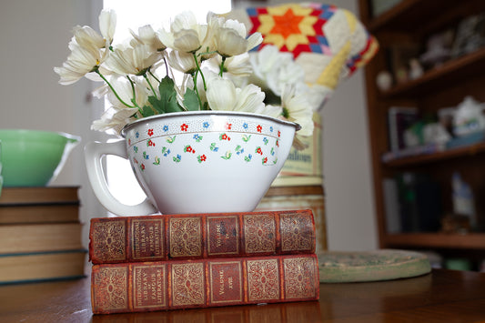 Vintage enamel batter bowl-Measuring Bowl-Enamel Bake Ware