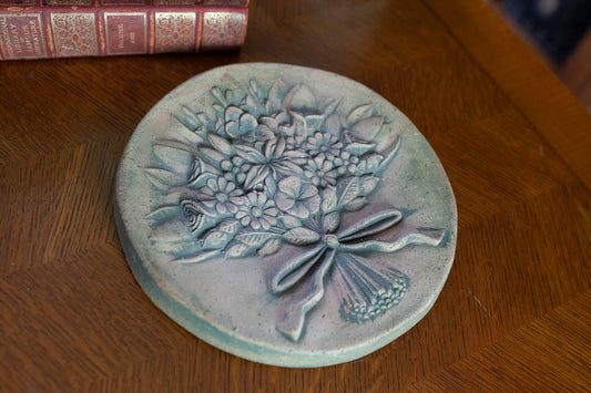 Vintage Garden Stone - Floral Plaque